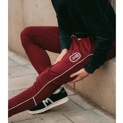 YMR Track Club Station Men's Track Pants Burgundy