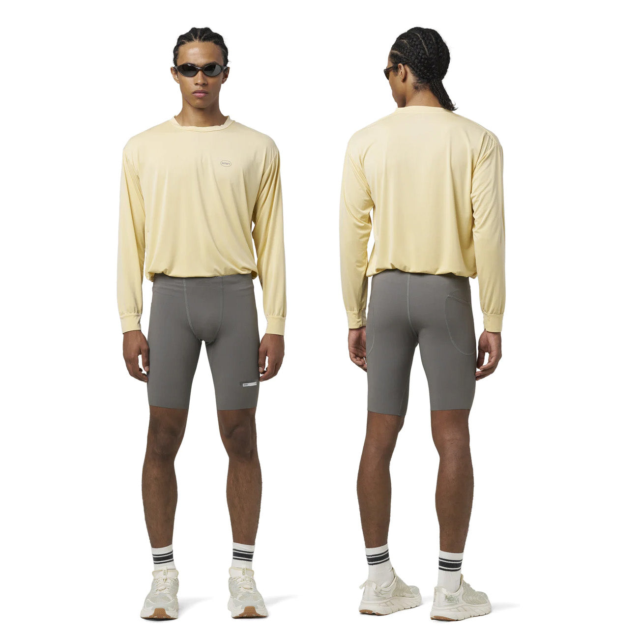 Satisfy Running Justice Coffeethermal Half Tights Dark Natural