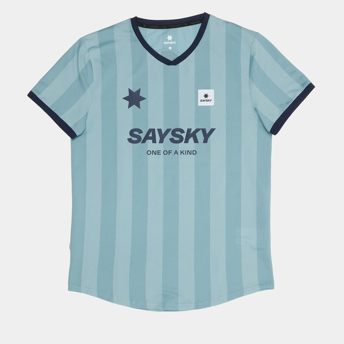 Saysky Stripe Combat T-Shirt Blue