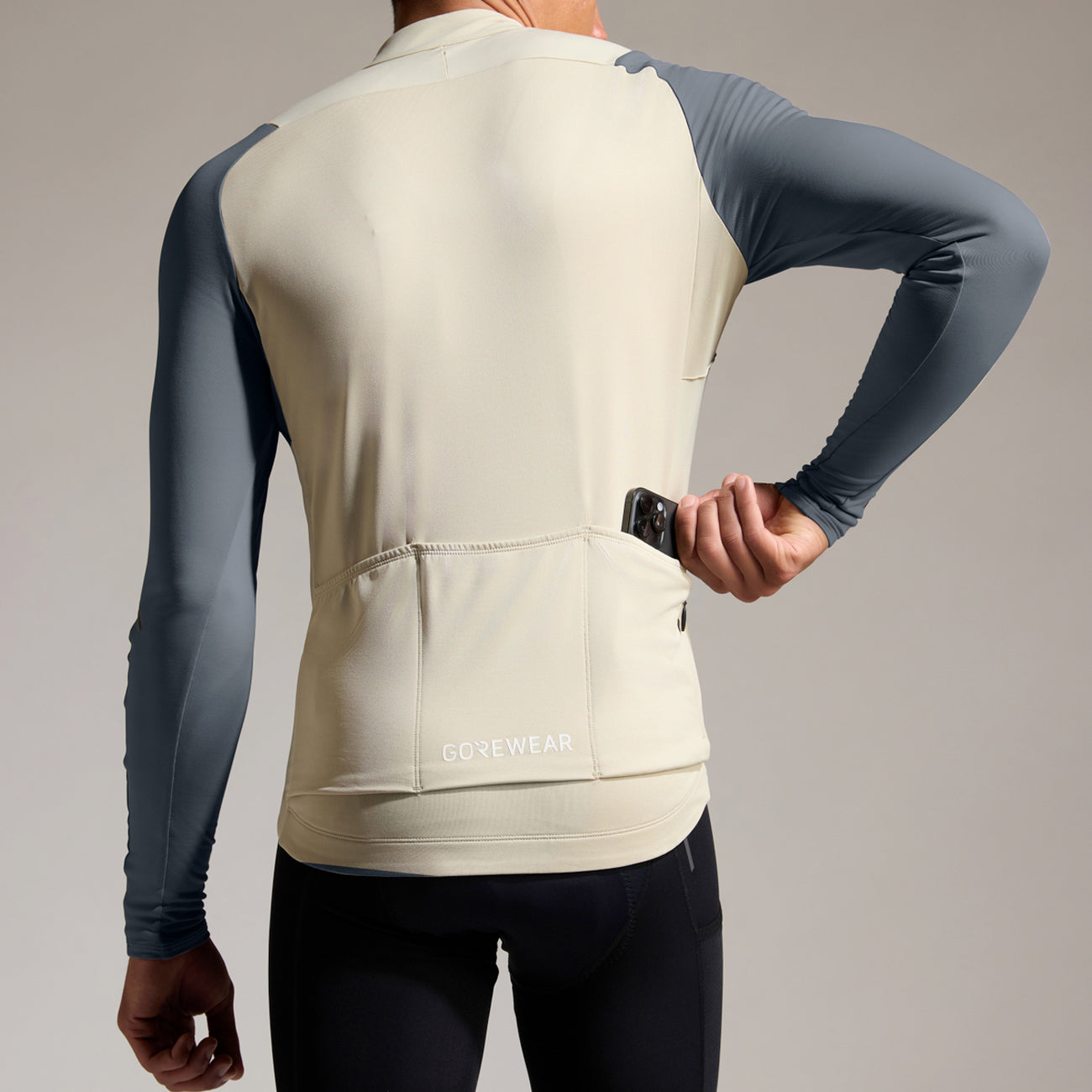 Gore Wear Spinshift Thermo Longsleeve Jersey Herren Tech Beige Lab Graphite