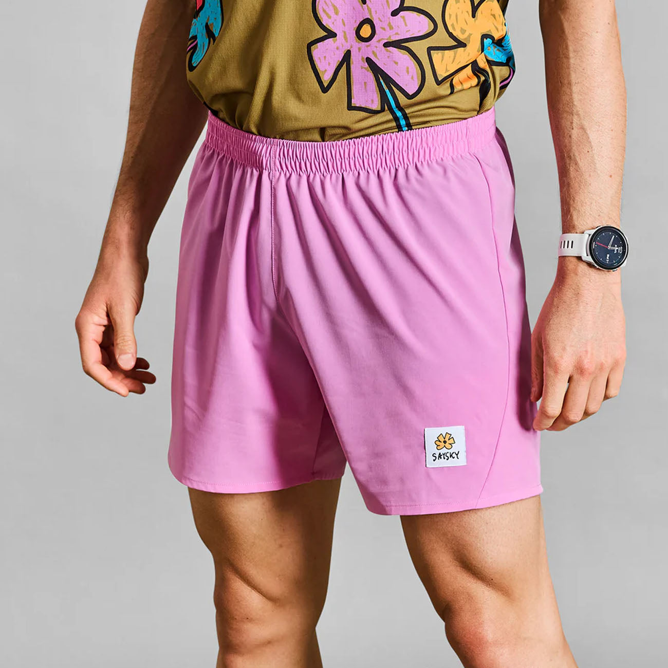 Saysky Flower Pace Shorts 5" Pink