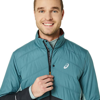 Asics Winter Run Jacket Herren Foggy Teal Graphite Grey