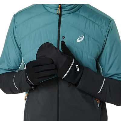 Asics Wind Block Running Gloves Performance Black