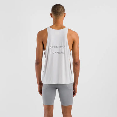 Optimistic Runners Men's Short Tights Light Grey