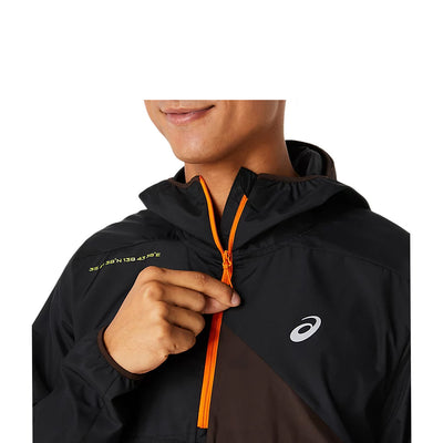 Asics Fujitrail Anorak Herren Performance Black Dark Auburn