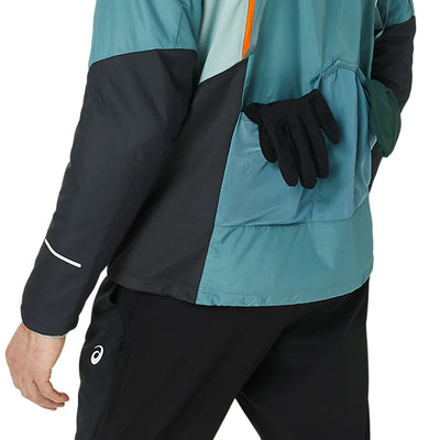 Asics Winter Run Jacket Herren Foggy Teal Graphite Grey