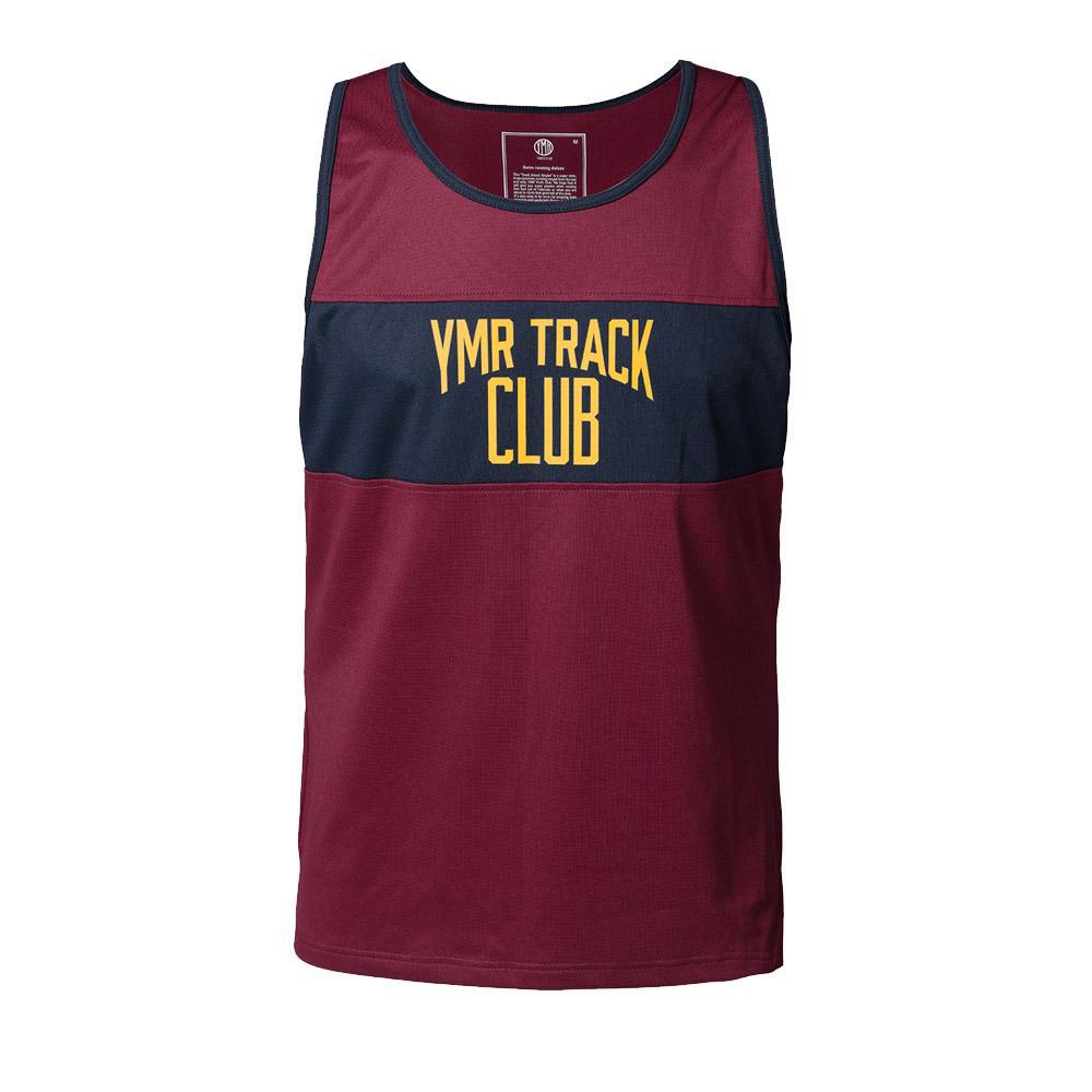 YMR Track Club Track Attack Men's Singlet Wine Red Navy-Runster