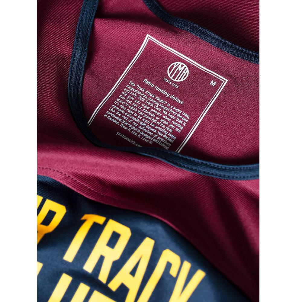 YMR Track Club Track Attack Men's Singlet Wine Red Navy-Runster