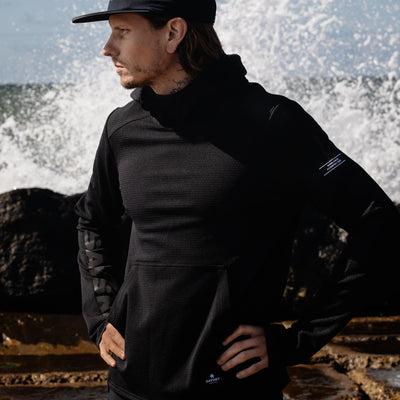 Saysky Hooded Pace Fleece Black Melange