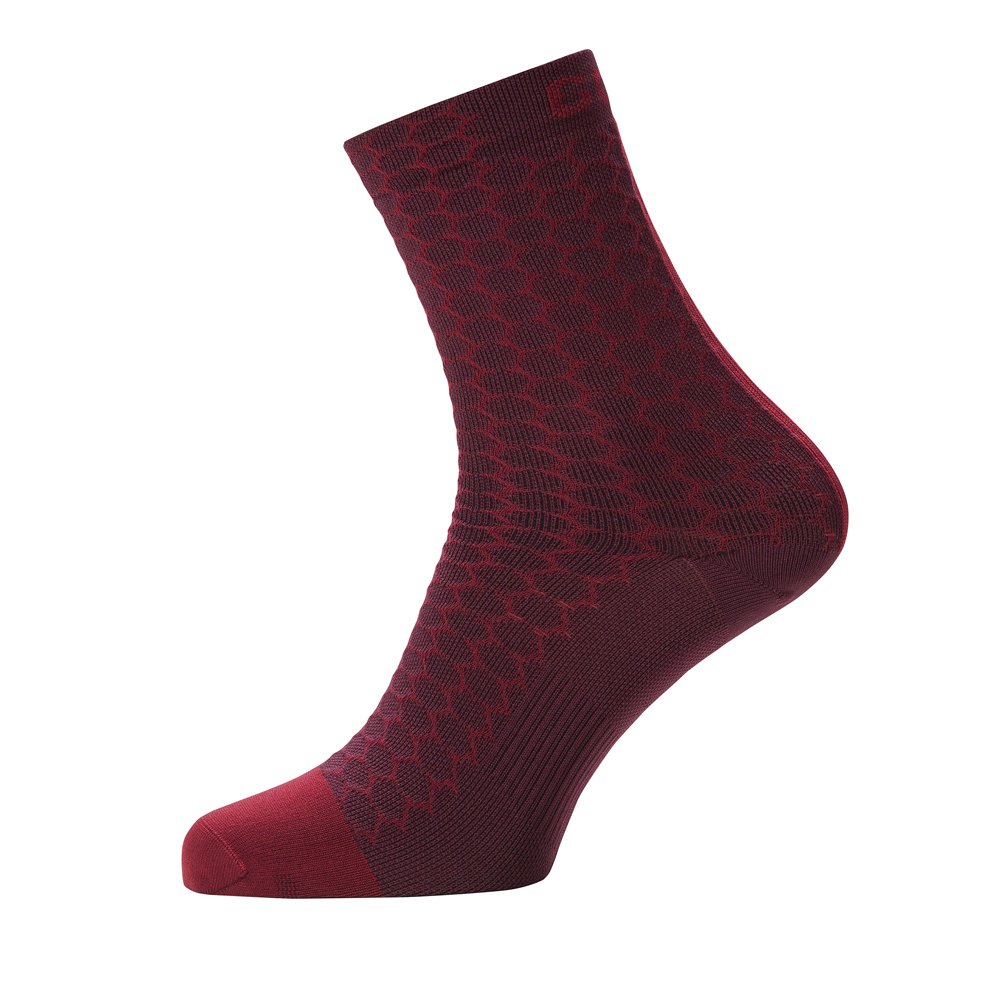 Gore Wear C3 Heptagon Socks Mid Chestnut Red-Runster