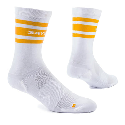 Saysky Combat High Socks Stripe White Mango Mojito-Runster