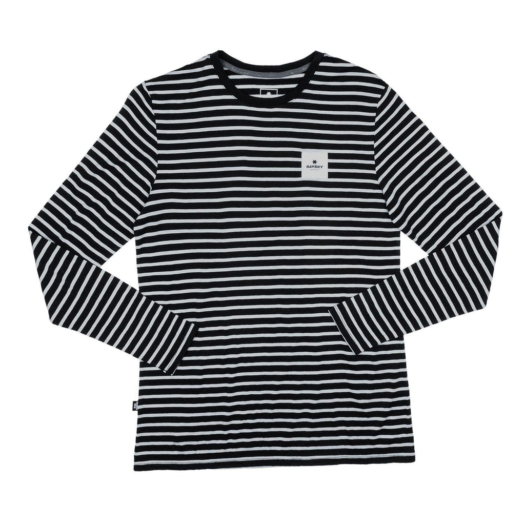 Saysky Striped Merino Base 165 LS Black White