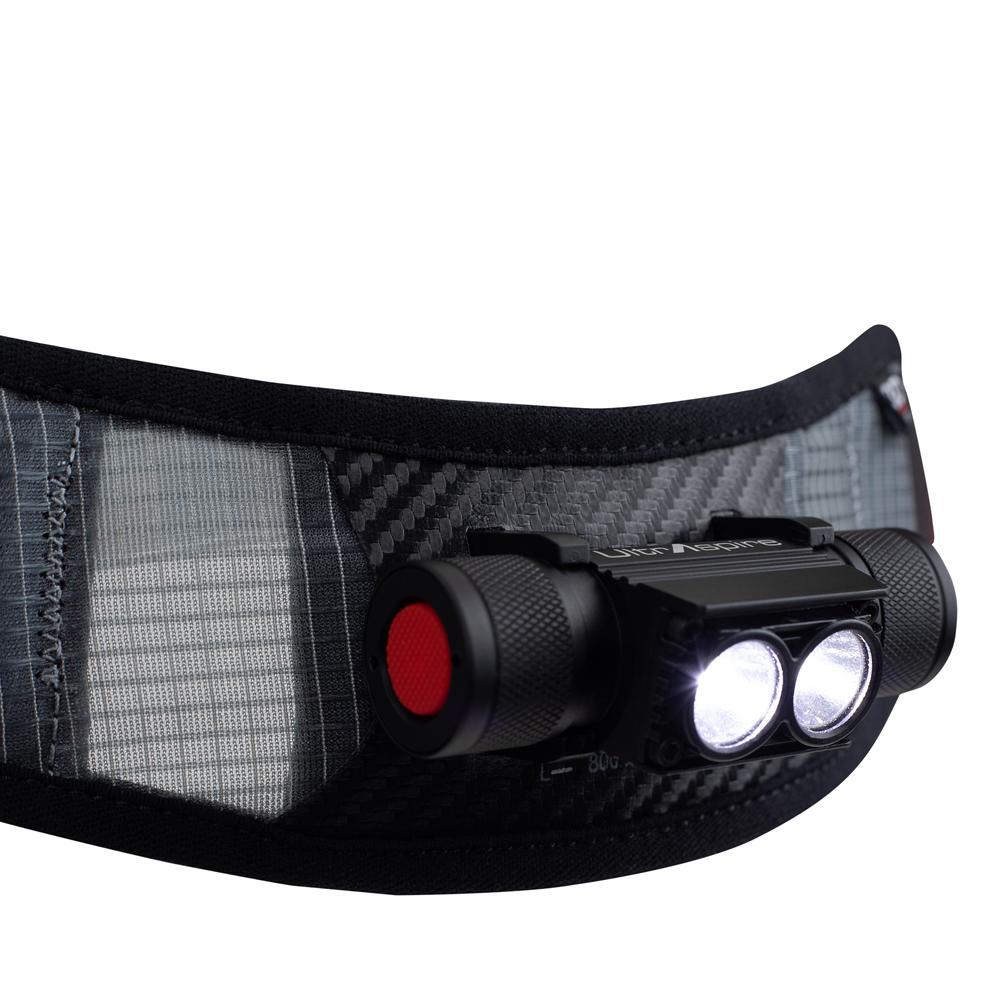 UltrAspire Lumen 800 Multi Sport Waist Light Hüfttasche Black Red-Runster