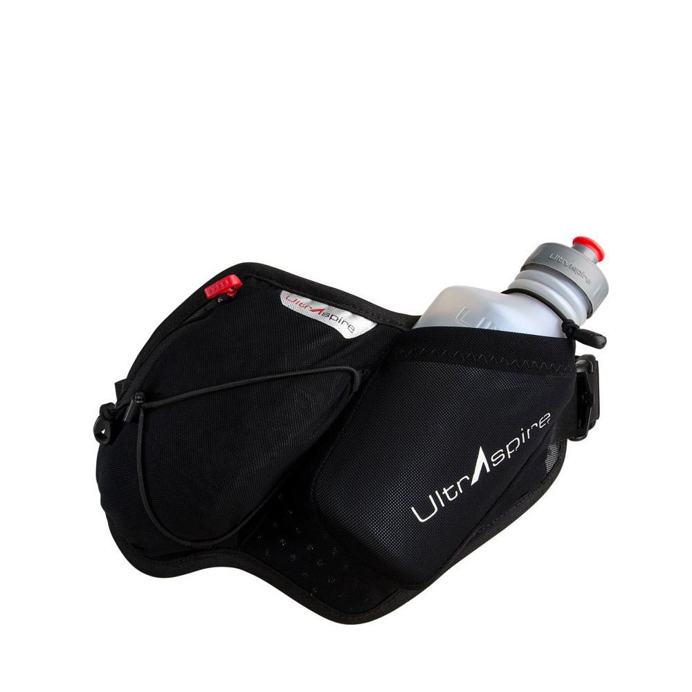 UltrAspire Essential Bottle Pack Hydration Belt Black-Runster