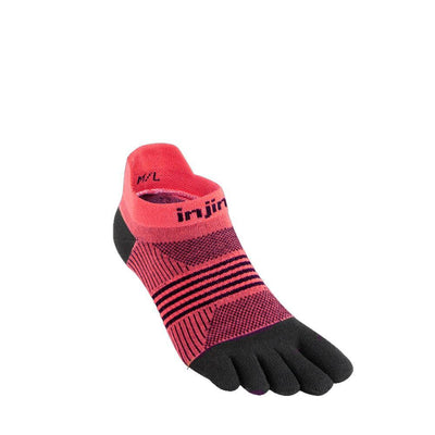 Injinji Womens Run Lightweight No-Show Socks Pink Navy-Runster