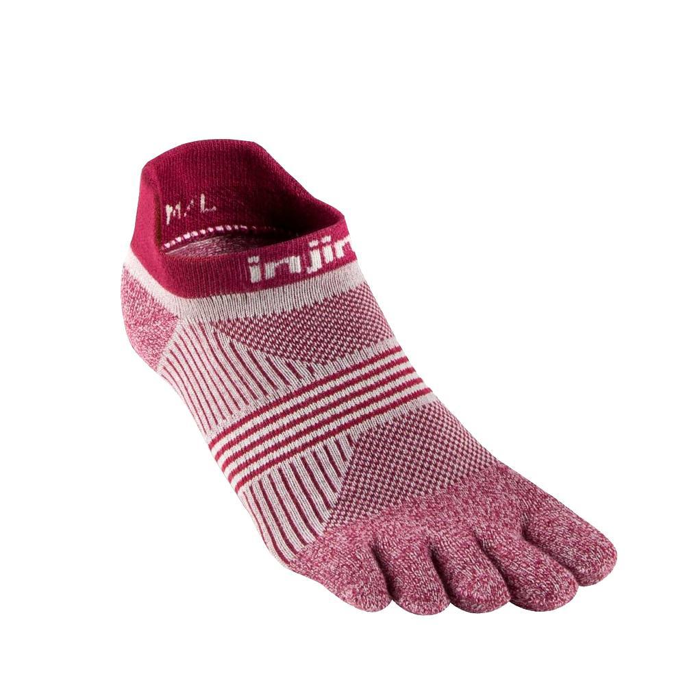 Injinji Womens Run Lightweight No-Show Socks Cherry-Runster