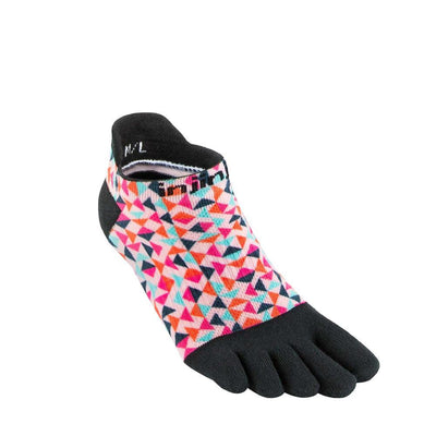 Injinji Womens Run Lightweight No-Show Socks Retro-Runster