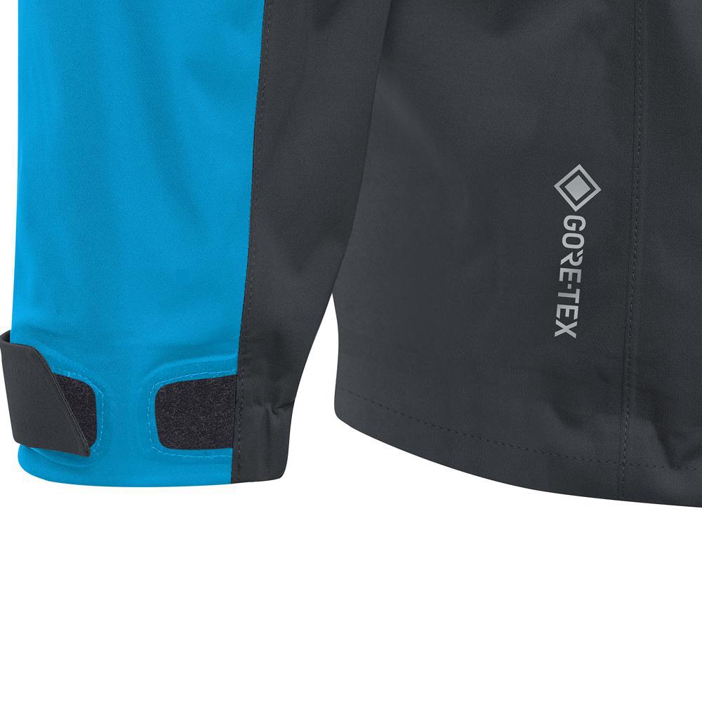 Gore Wear R3 GTX Active Hooded Jacket Black Dynamic Cyan-Runster