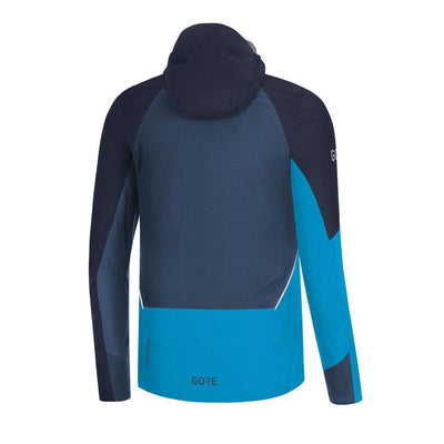 Gore Wear R7 Partial GTX Hooded Jacket Dynamic Cyan Orbit Blue-Runster