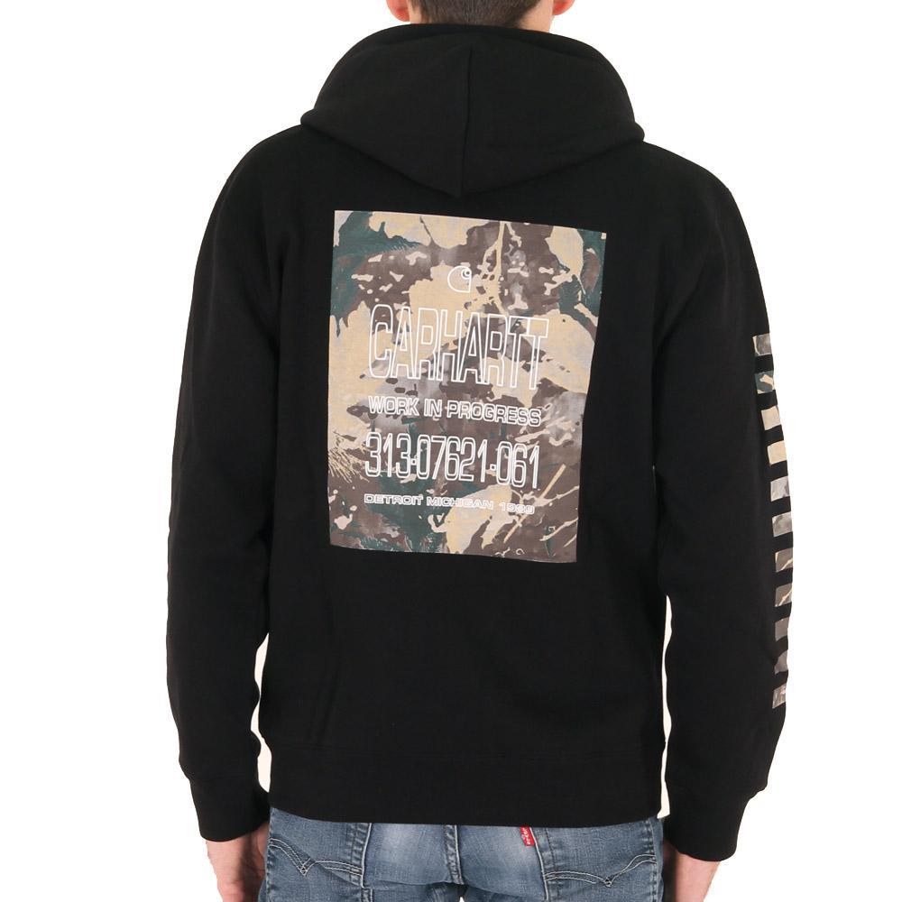 Carhartt WIP Hooded Camo Mil Sweat Black-Runster