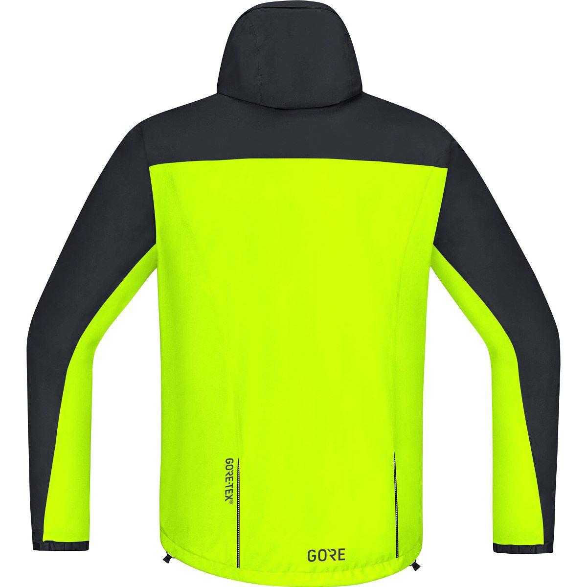 Gore Wear C3 GTX Paclite Hooded Jacket Neon Yellow Black-Runster