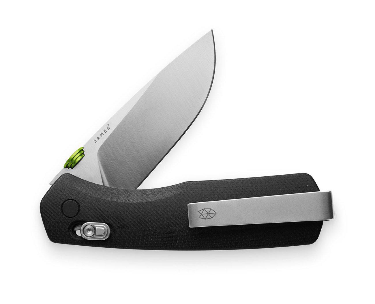 The James Brand The Carter Taschenmesser Black Stainless G10-Runster