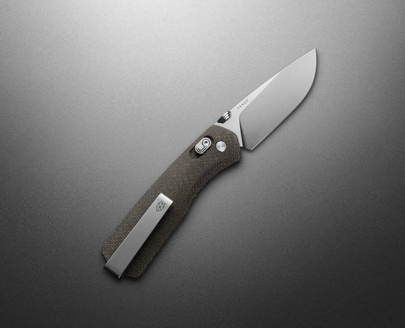 The James Brand The Carter Taschenmesser OD Green Stainless Micarta-Runster