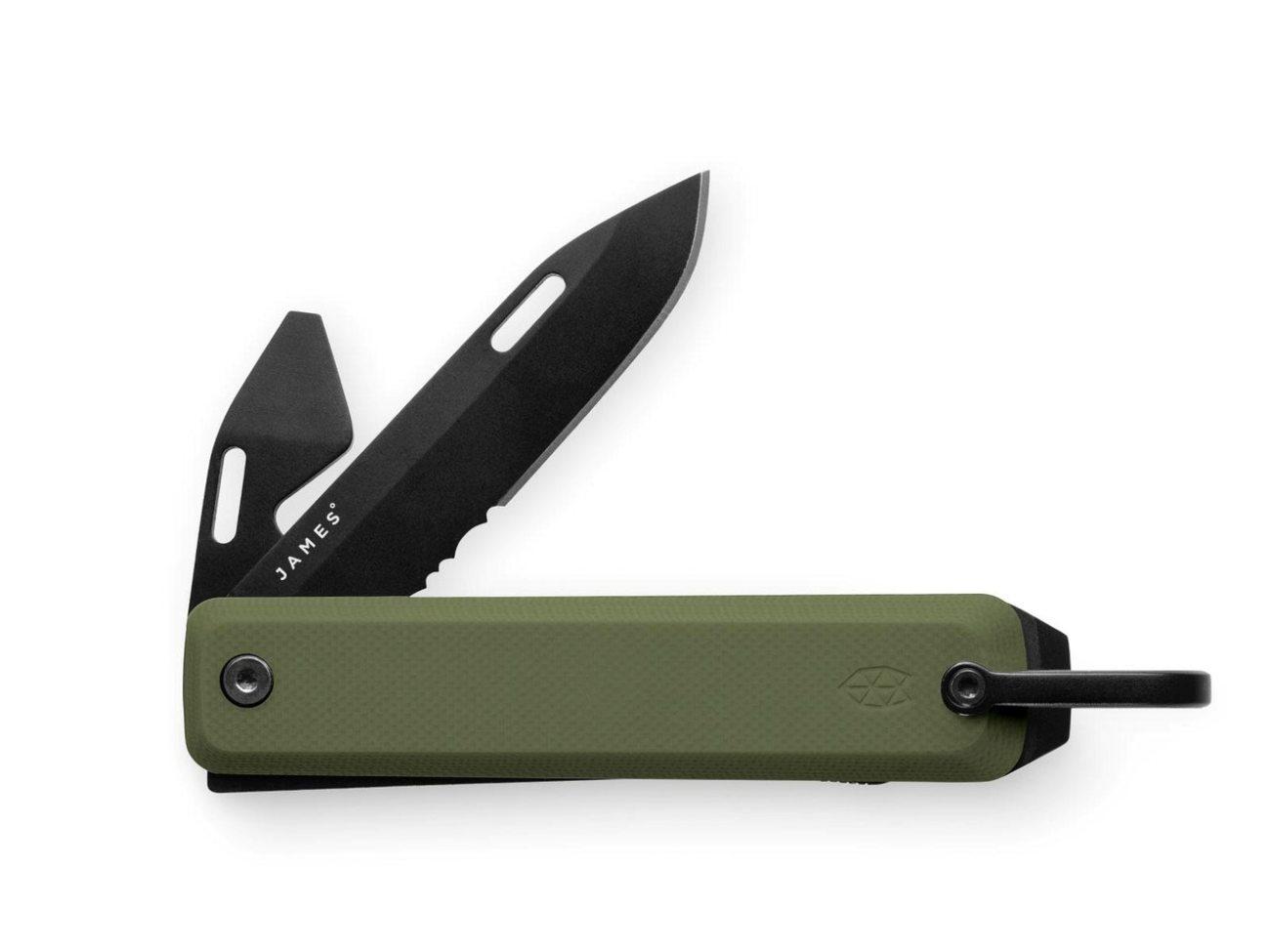 The James Brand The Ellis Taschenmesser OD Green Black G10-Runster