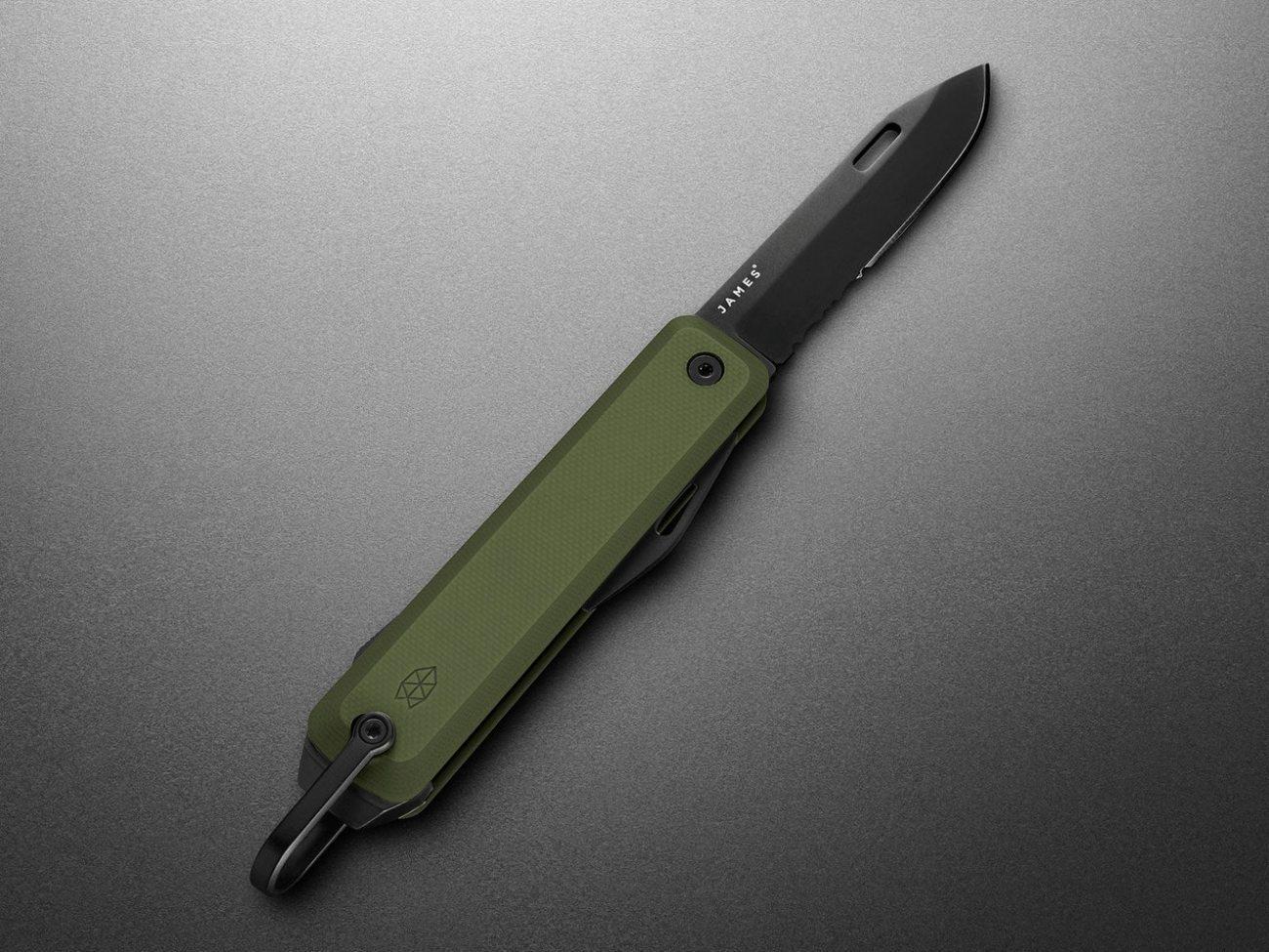 The James Brand The Ellis Taschenmesser OD Green Black G10-Runster