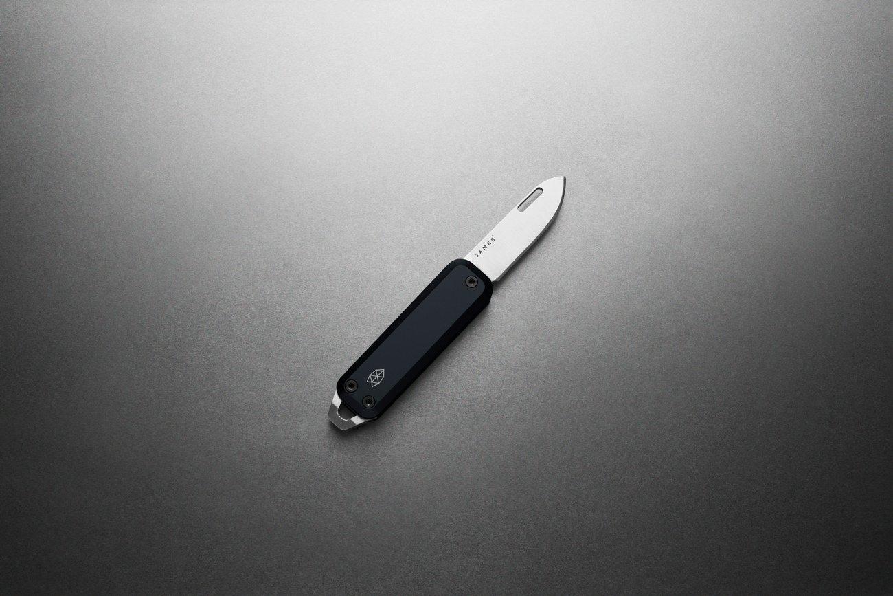 The James Brand The Elko Taschenmesser Black Stainless Aluminum-Runster