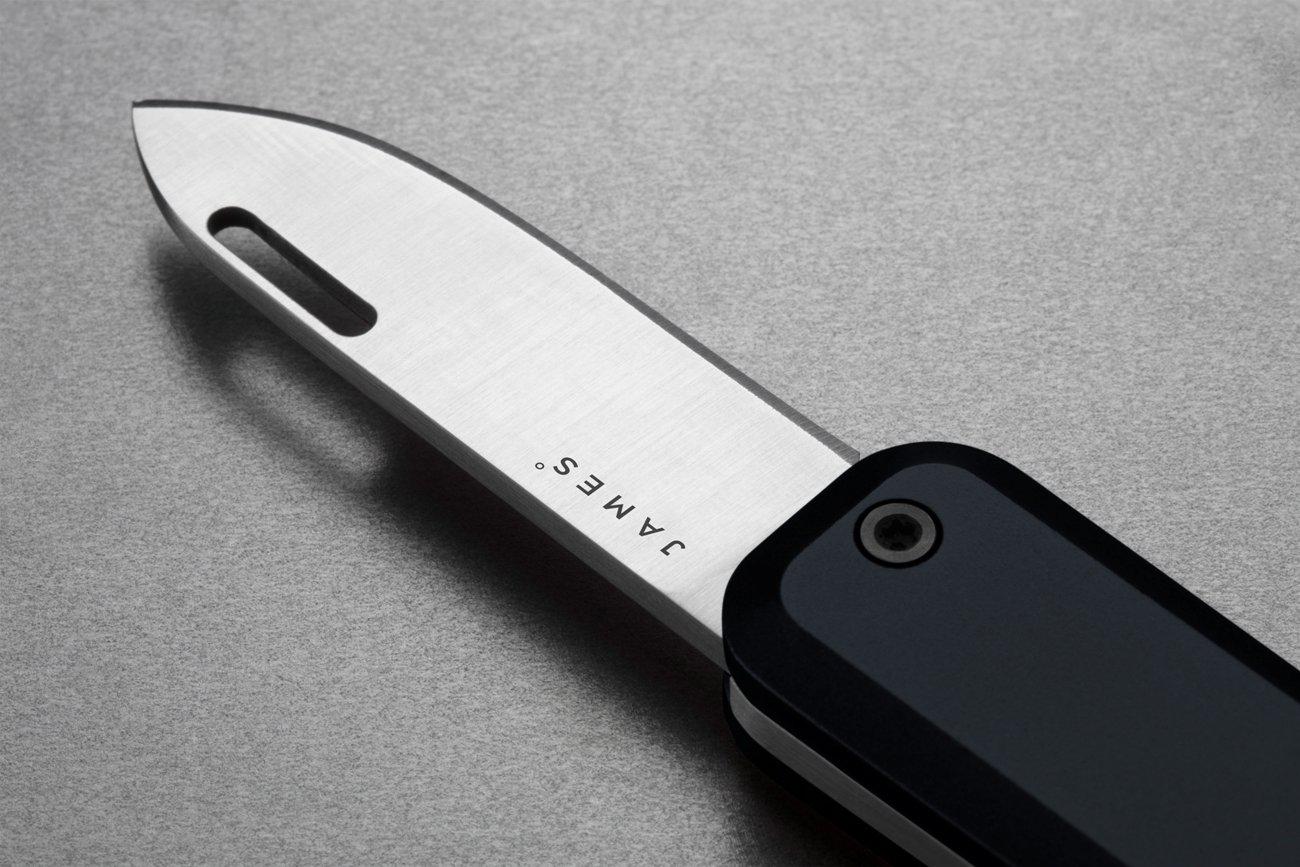 The James Brand The Elko Taschenmesser Black Stainless Aluminum-Runster