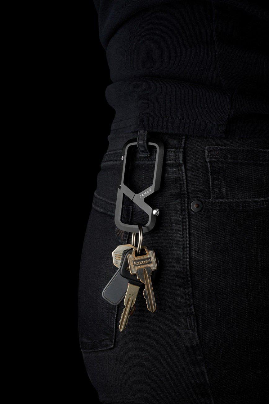 The James Brand The Mehlville Karabiner Black Stainless-Runster