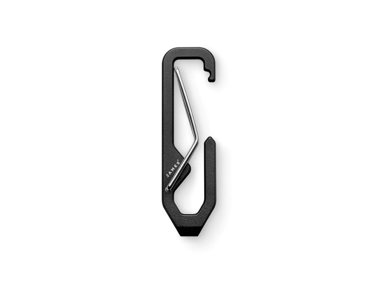 The James Brand The Holcombe Karabiner Black Stainless