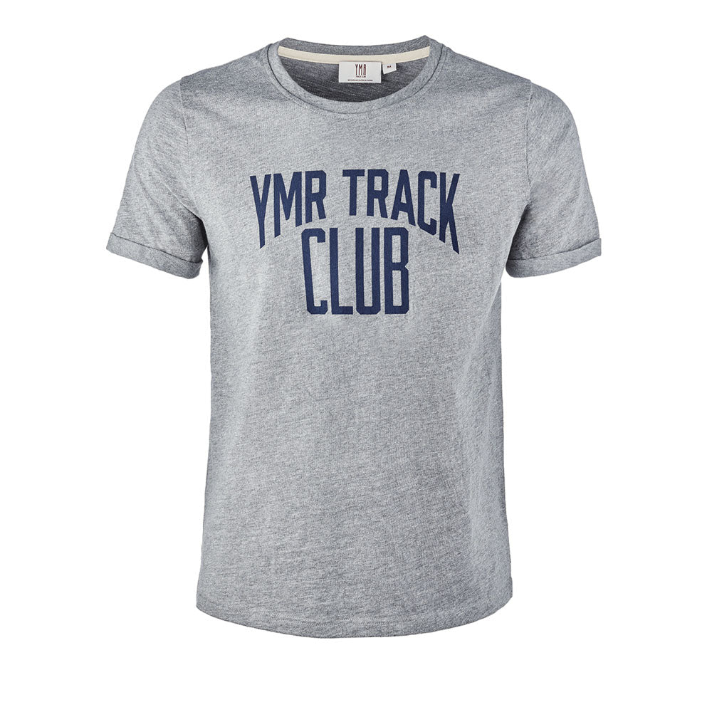 YMR Track Club Track Attack Men’s T-Shirt Grey Navy-Runster
