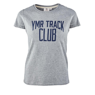 YMR Track Club Track Attack Ladies T-Shirt Grey Navy-Runster