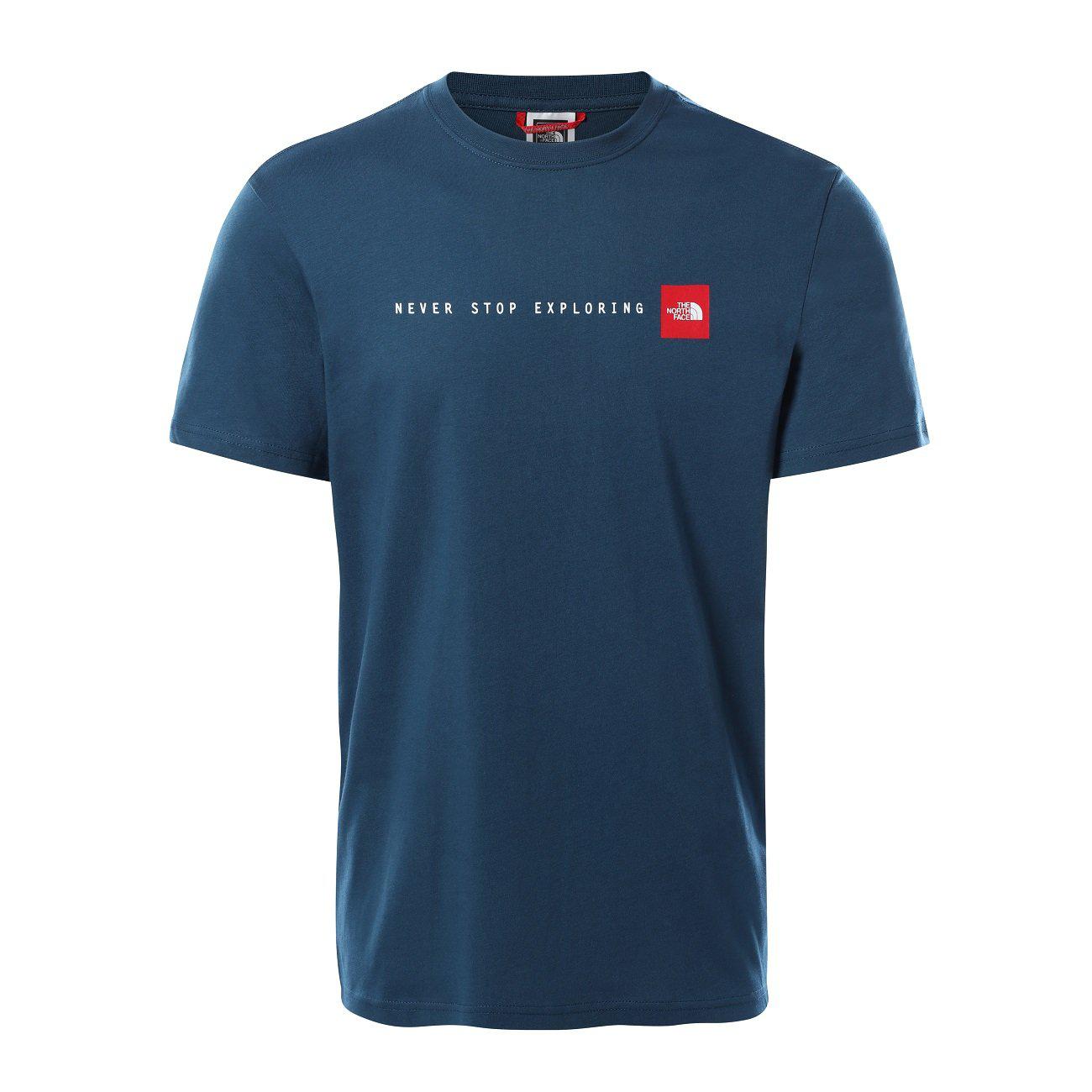 The North Face M S/S Never Stop Exploring T-Shirt Herren Monterey Blue-Runster