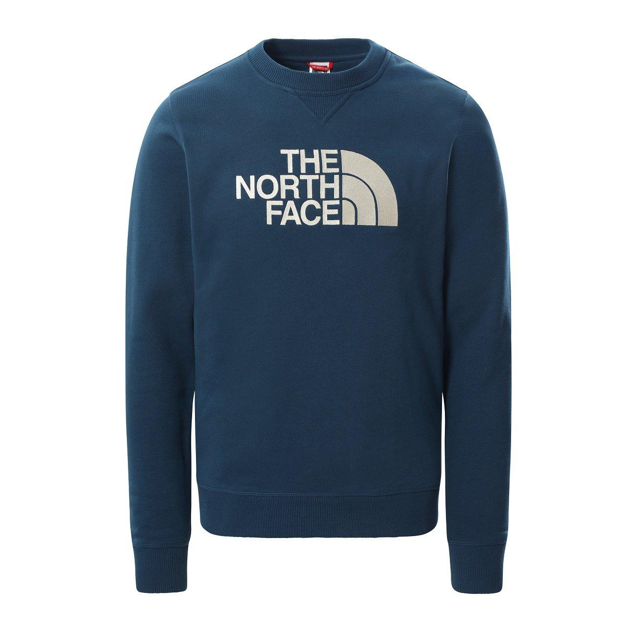 The North Face M Drew Peak Crew Herren Light Monterey Blue-Runster