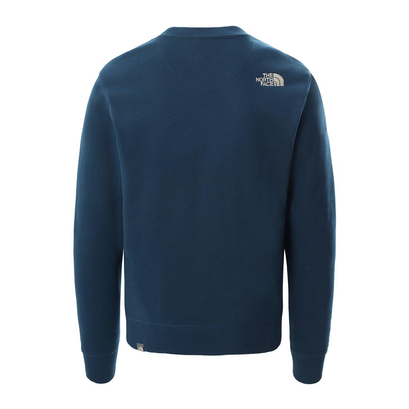 The North Face M Drew Peak Crew Herren Light Monterey Blue-Runster