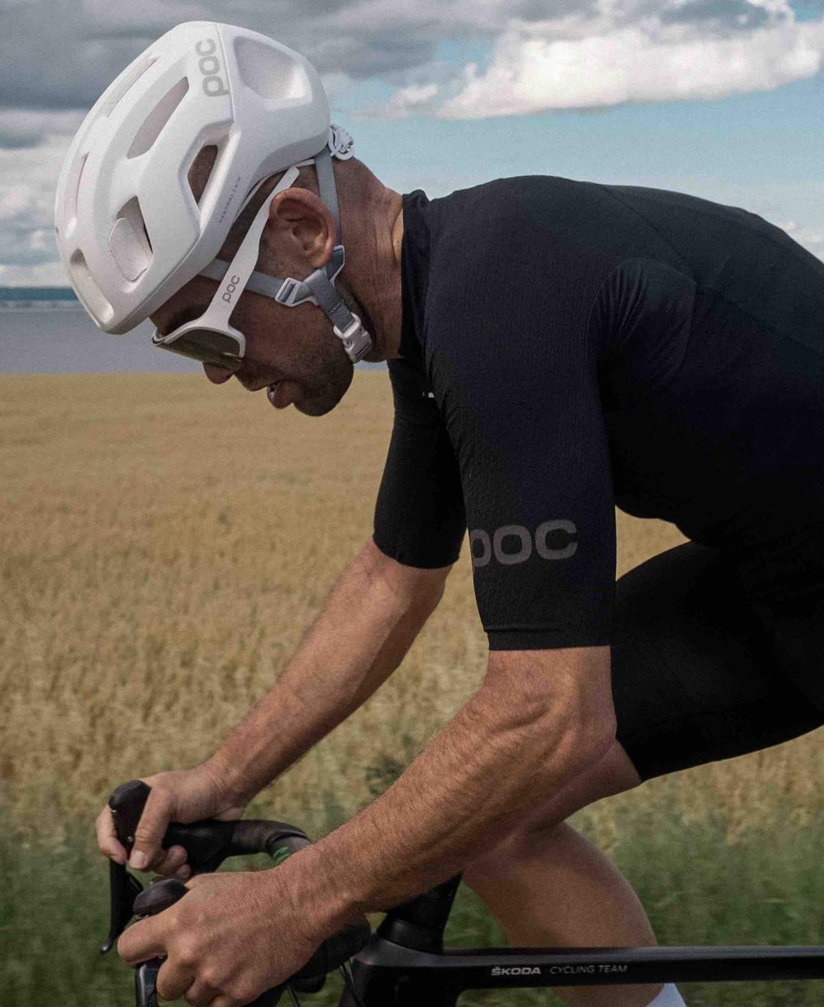 POC Ventral AIR SPIN Rennradhelm Hydrogen White Matt-Runster
