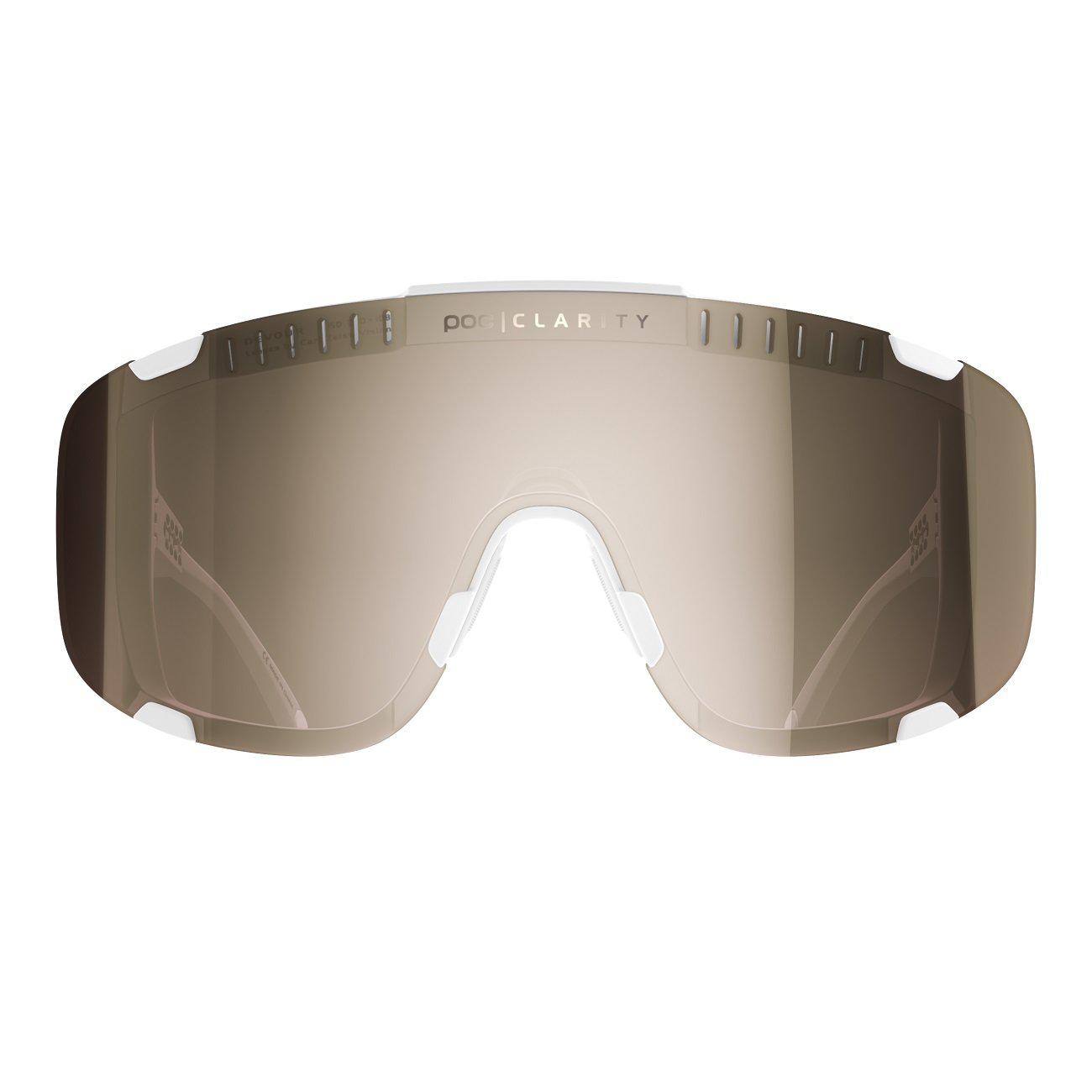 POC Devour Sportbrille Hydrogen White Brown Silver Mirror-Runster