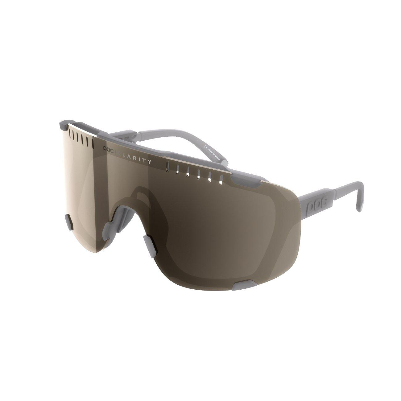 POC Devour Sportbrille Moonstone Grey Brown Silver Mirror-Runster