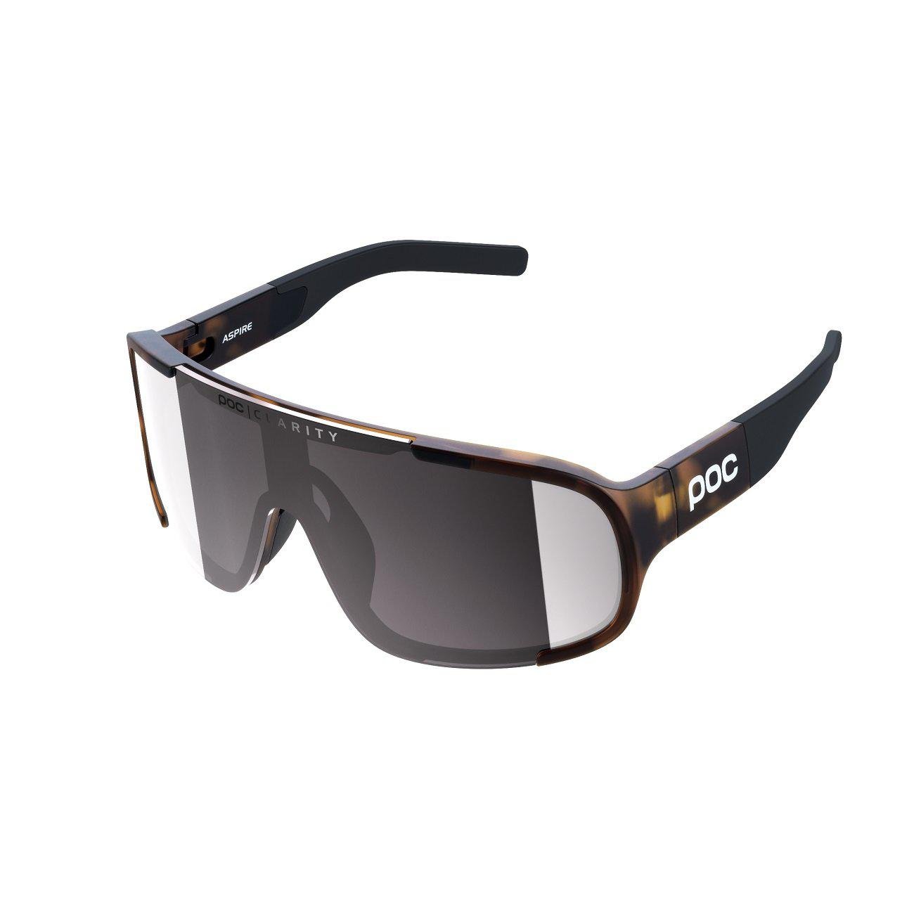 POC Aspire Sportbrille Tortoise Brown Violet Silver Mirror-Runster