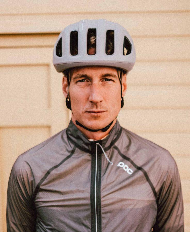 POC Ventral SPIN Rennradhelm Moonstone Grey Matt-Runster
