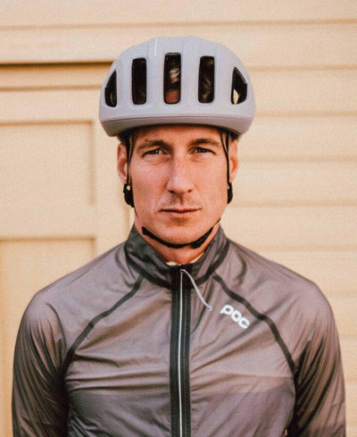 POC Ventral SPIN Rennradhelm Moonstone Grey Matt-Runster