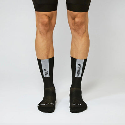 Fingerscrossed Road Socks Kill it With Miles Black-Runster