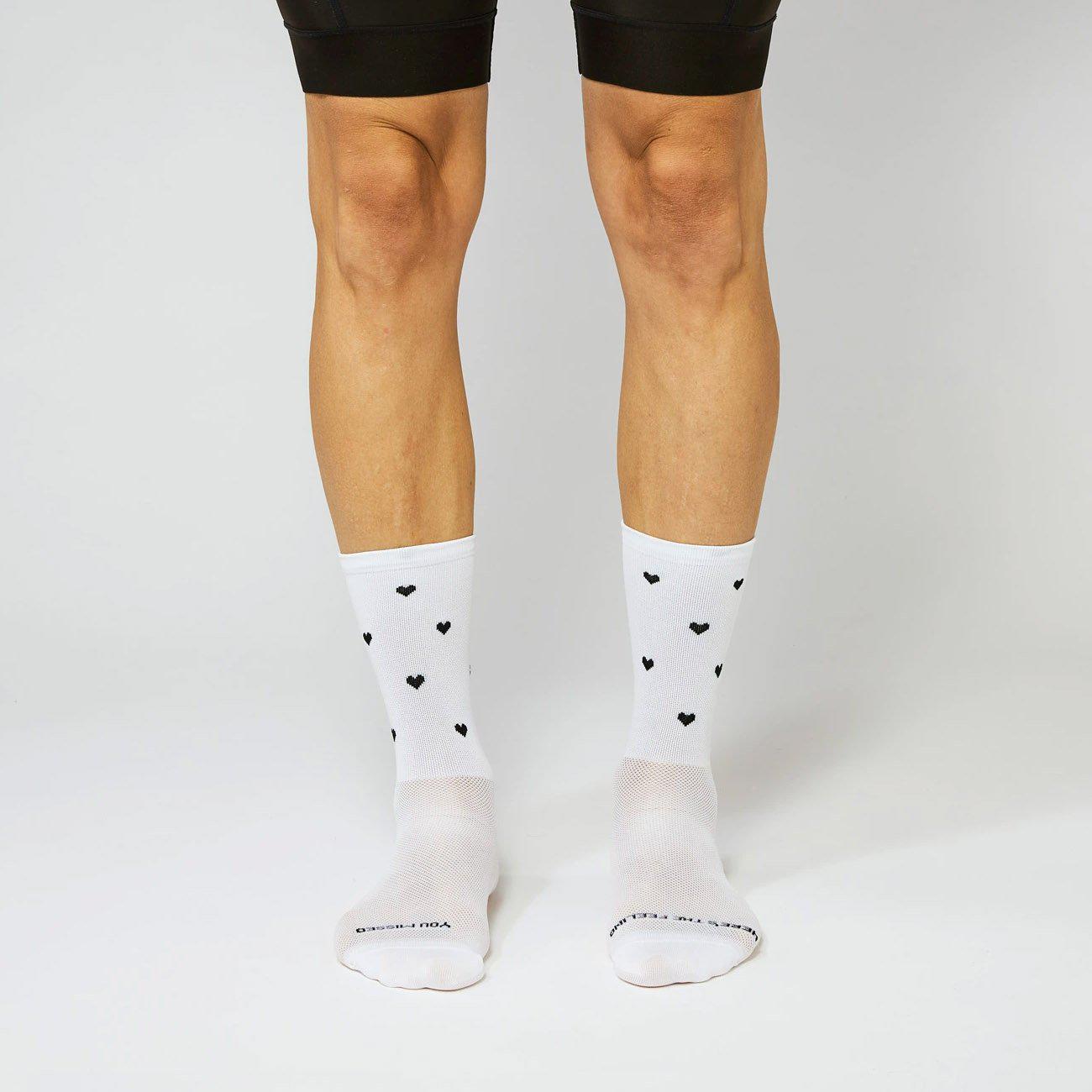 Fingerscrossed Road Socks Hearts White-Runster