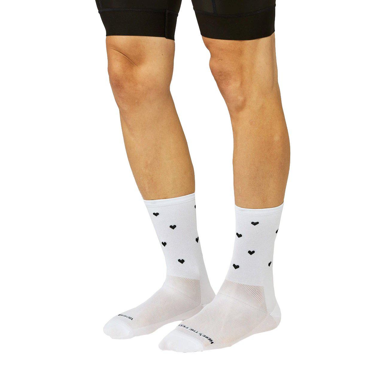 Fingerscrossed Road Socks Hearts White-Runster