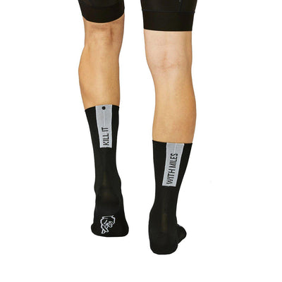 Fingerscrossed Road Socks Kill it With Miles Black-Runster