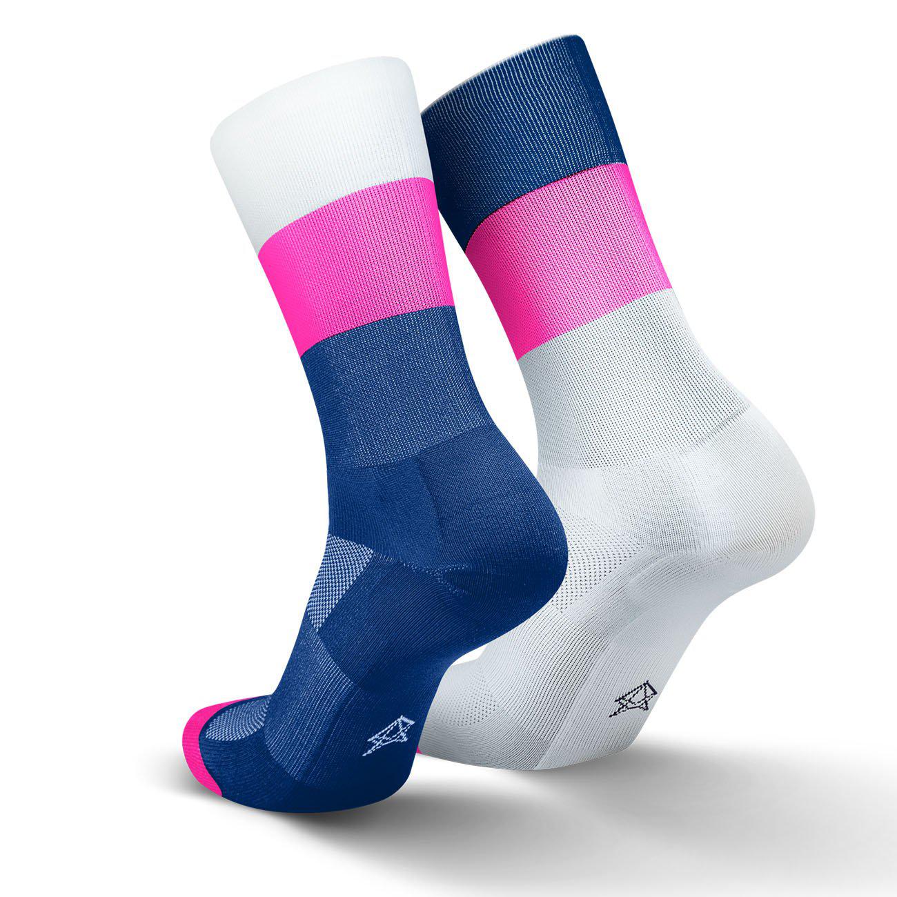 Incylence Mirrored Triathlon Socks Long Pink-Runster