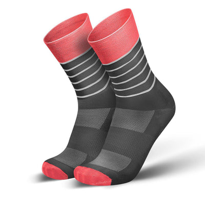 Incylence Stripes Triathlon Socks Long Coral-Runster